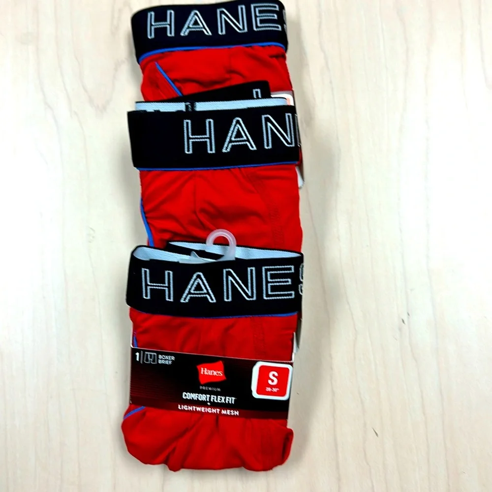 NWT 3-PK Hanes Flex Fit Boxer Briefs S